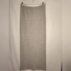 SHEIN Knit Ribbed Maxi Skirt with Stretch LG